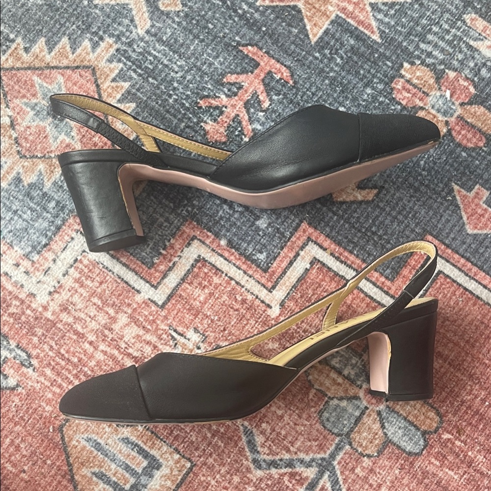 Elegant Black Slingback Heels - Picture 2 of 8